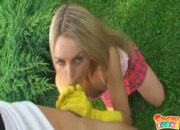 Sabrina fucking in the garden