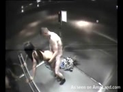 Slut gets banged in an elevator