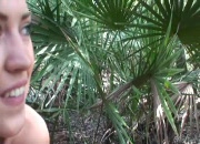 naive madison smokes a cock behind some bushes