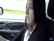 Dripping wet amateur honey fucked in car