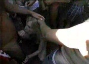 Public Slut creamed by many