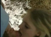 Blonde Amateur Swallows Load in Freezing Cold