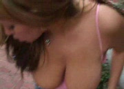 Girl With Giant Boobs Sucks Cock