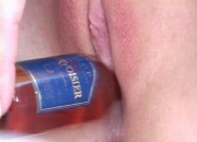 Alison fucks some bottles