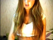 Hot Redhead Putting On A Strip Show