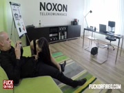 She fucks me hard to prove she's worth hiring