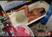 Latina Chick Getting Busy In Bath