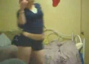 Cute young thing getting her dance awn