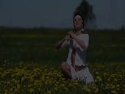 Katie stripping to her thong outside