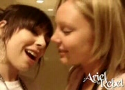 Two Teens Kissing