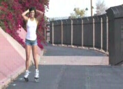 Trisha Having Fun Roller Blading